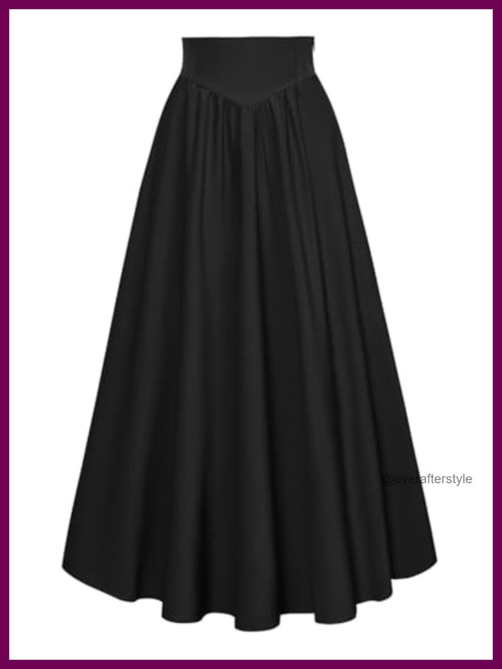 Victorian Maxi Skirt A-Line Flowy Lined High Waist Renaissance Long Skirt